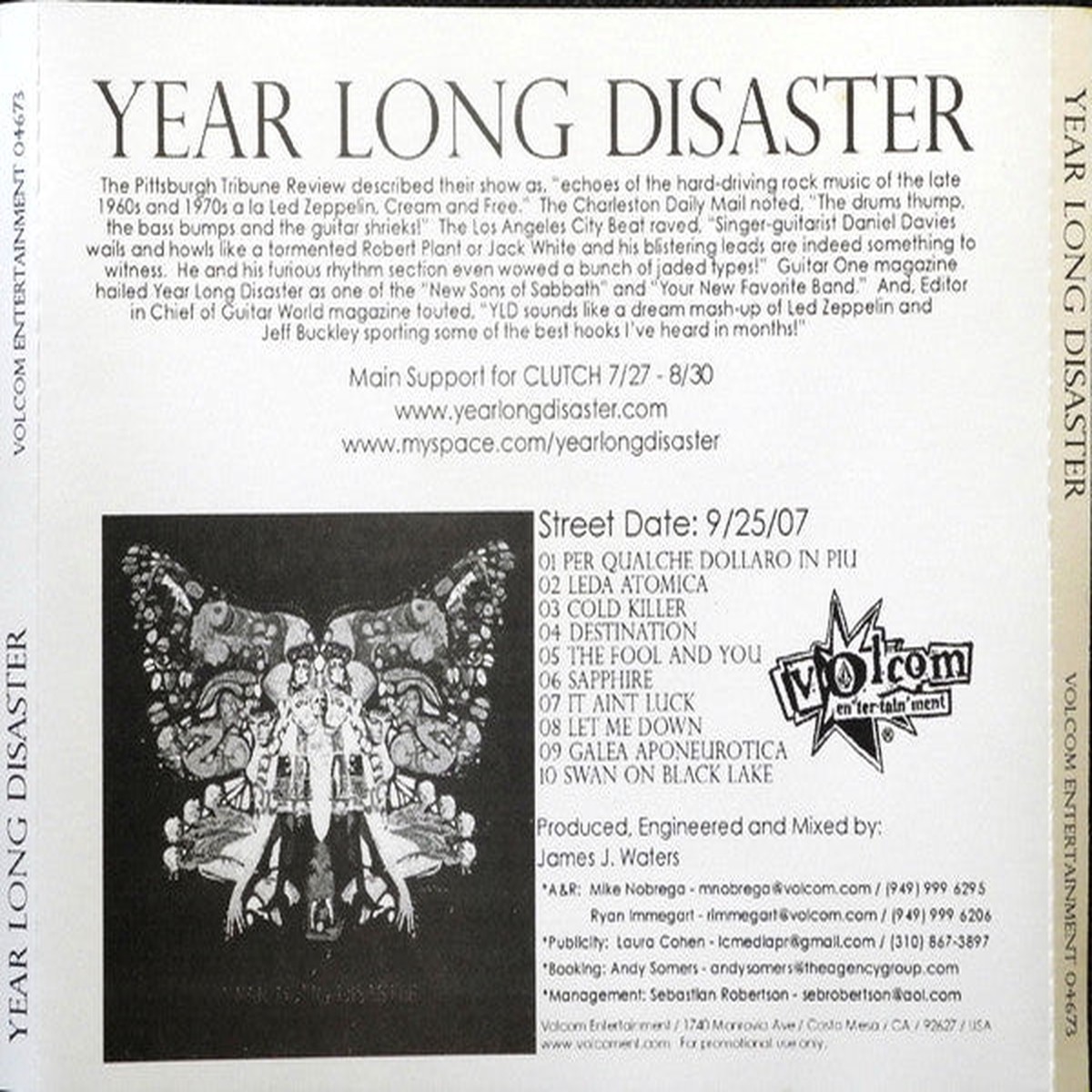Year Long Disaster - Year Long Disaster (CD Album Promo) - USED