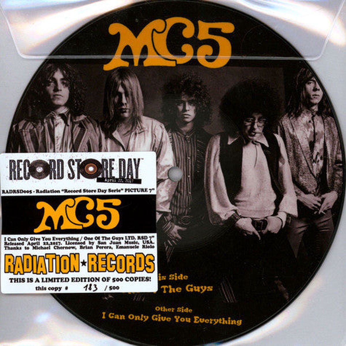 MC5 - I Can Only Give You Everything One Of The Guys (7 Single Num Pic) - NEW