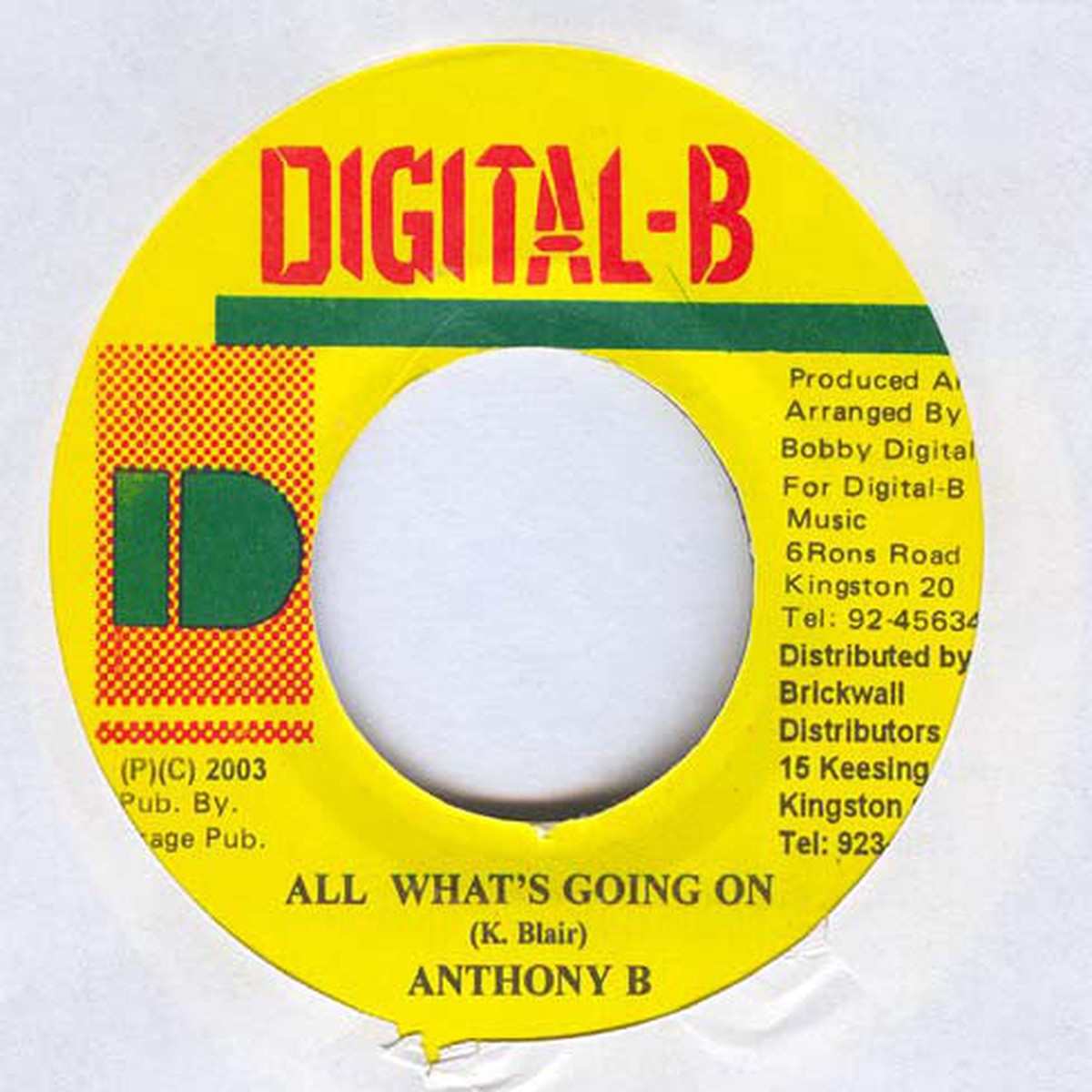 Anthony B - All Whats Going On (7) - USED