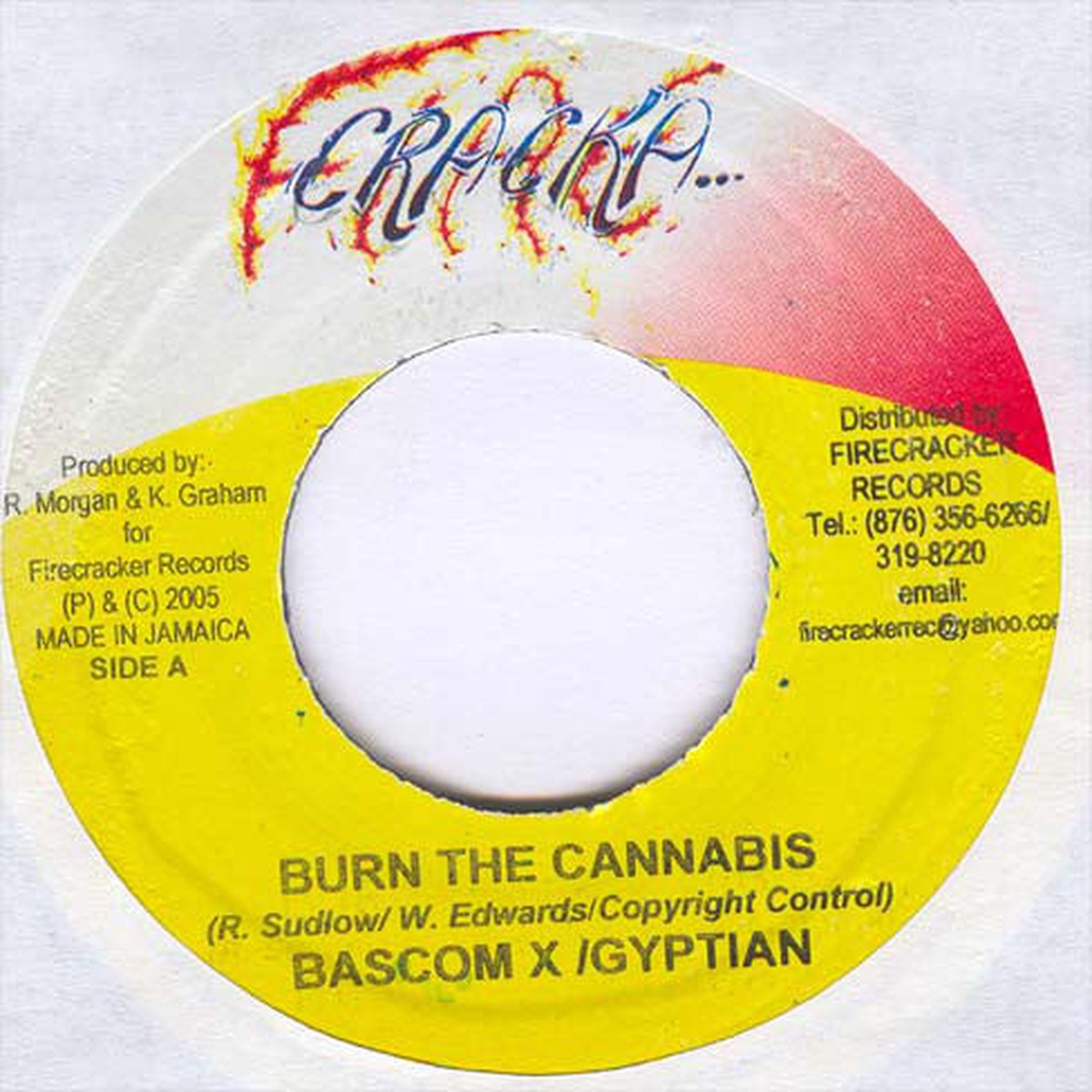Bascom X Gyptian - Burn The Cannabis (7) - USED