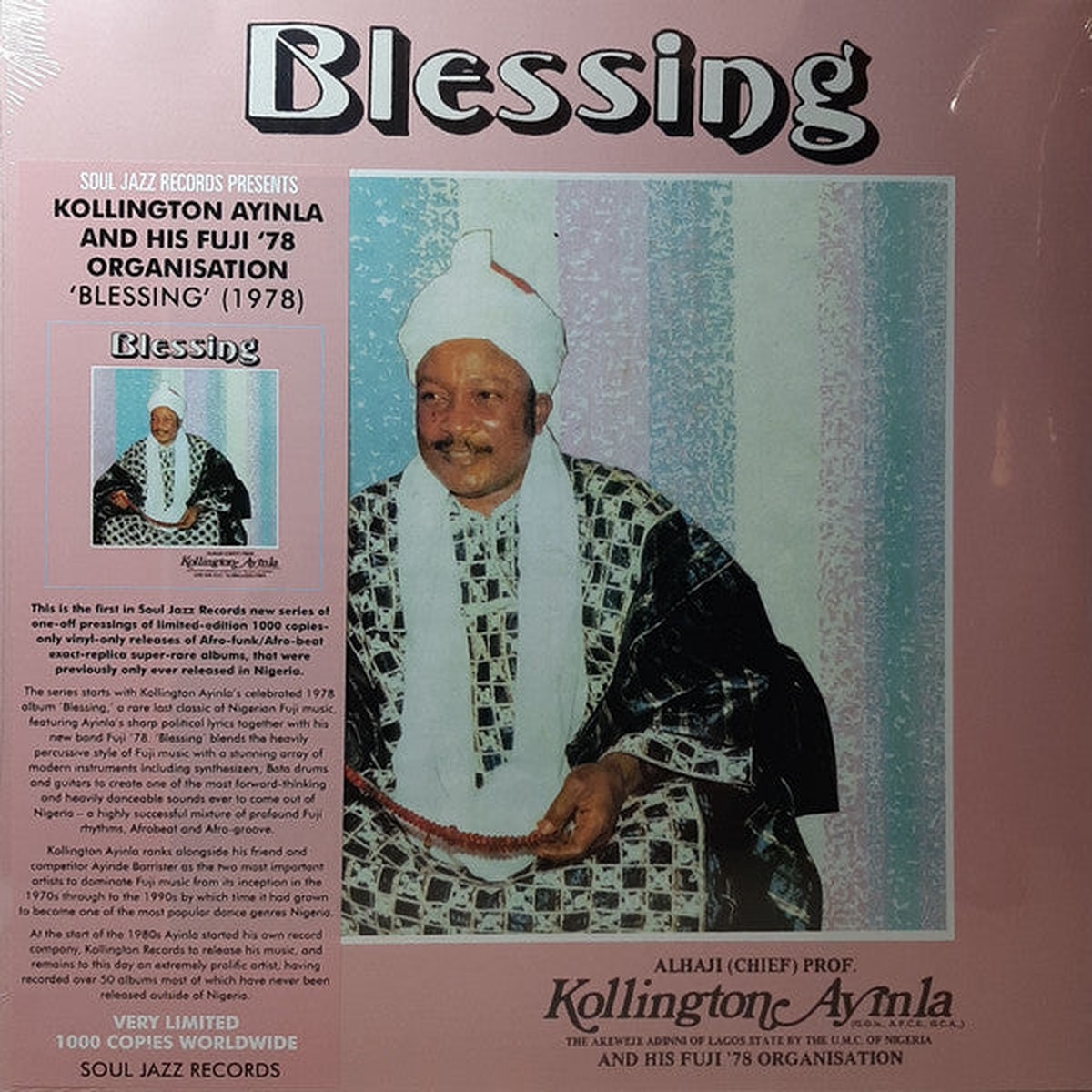 Alhaji (Chief) Prof Kollington Ayinla And His Fuji 78 Organisation - Blessing (LP Album Ltd RE) - NEW