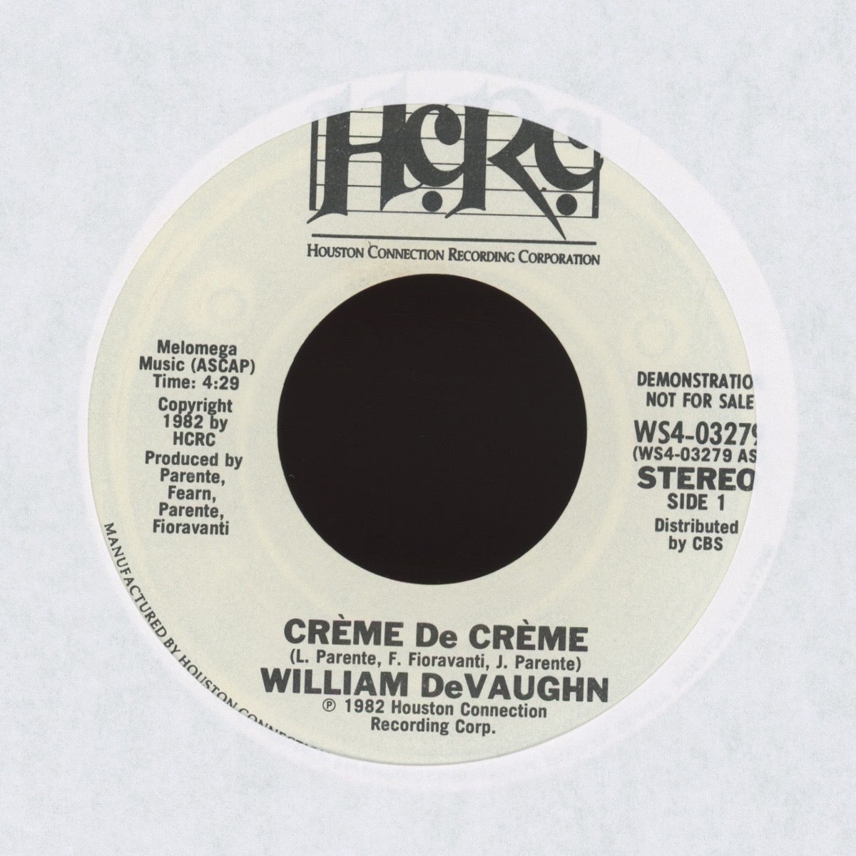 William DeVaughn - Crme De Crme on HRC Promo Modern Soul 45