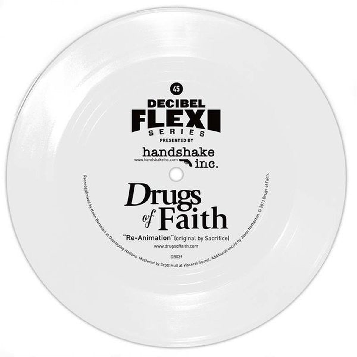 Drugs Of Faith - Re-Animation (Flexi 7 SSided Whi) - USED