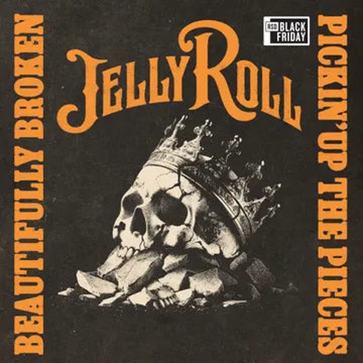 Jelly Roll - Beautifully Broken (Pickin Up The Pieces) Tequila Sunrise Vinyl