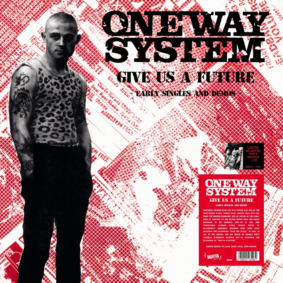 ONE WAY SYSTEM - Give US A Future (LP splatter vinyl NUMBERED poster) - NEW
