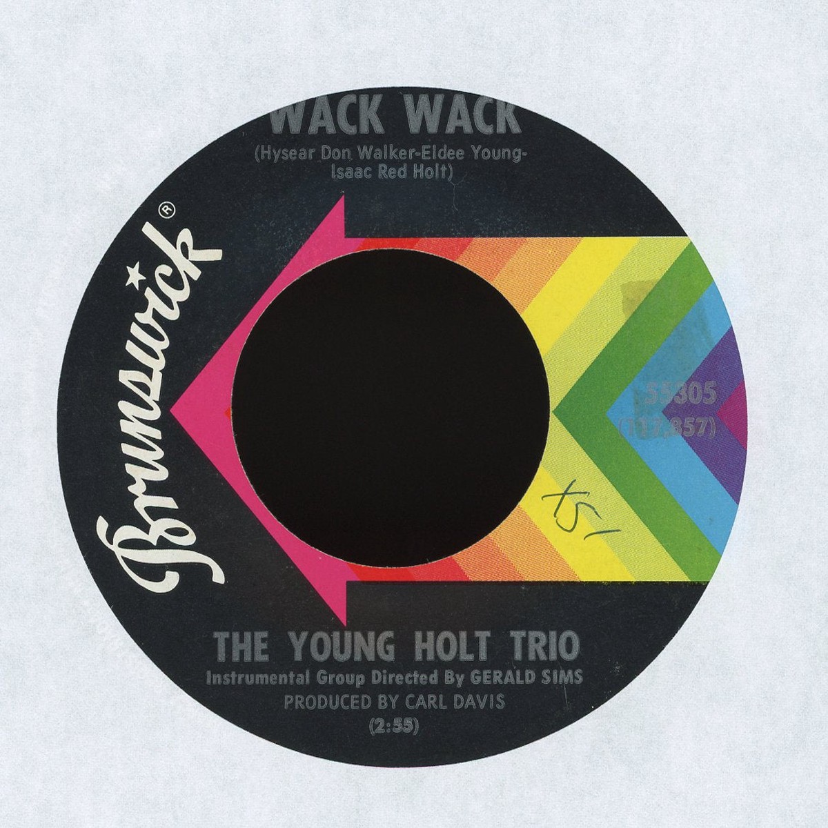 Young Holt Trio - Wack Wack This Little Light Of Mine on Brunswick Mod Jazz 45