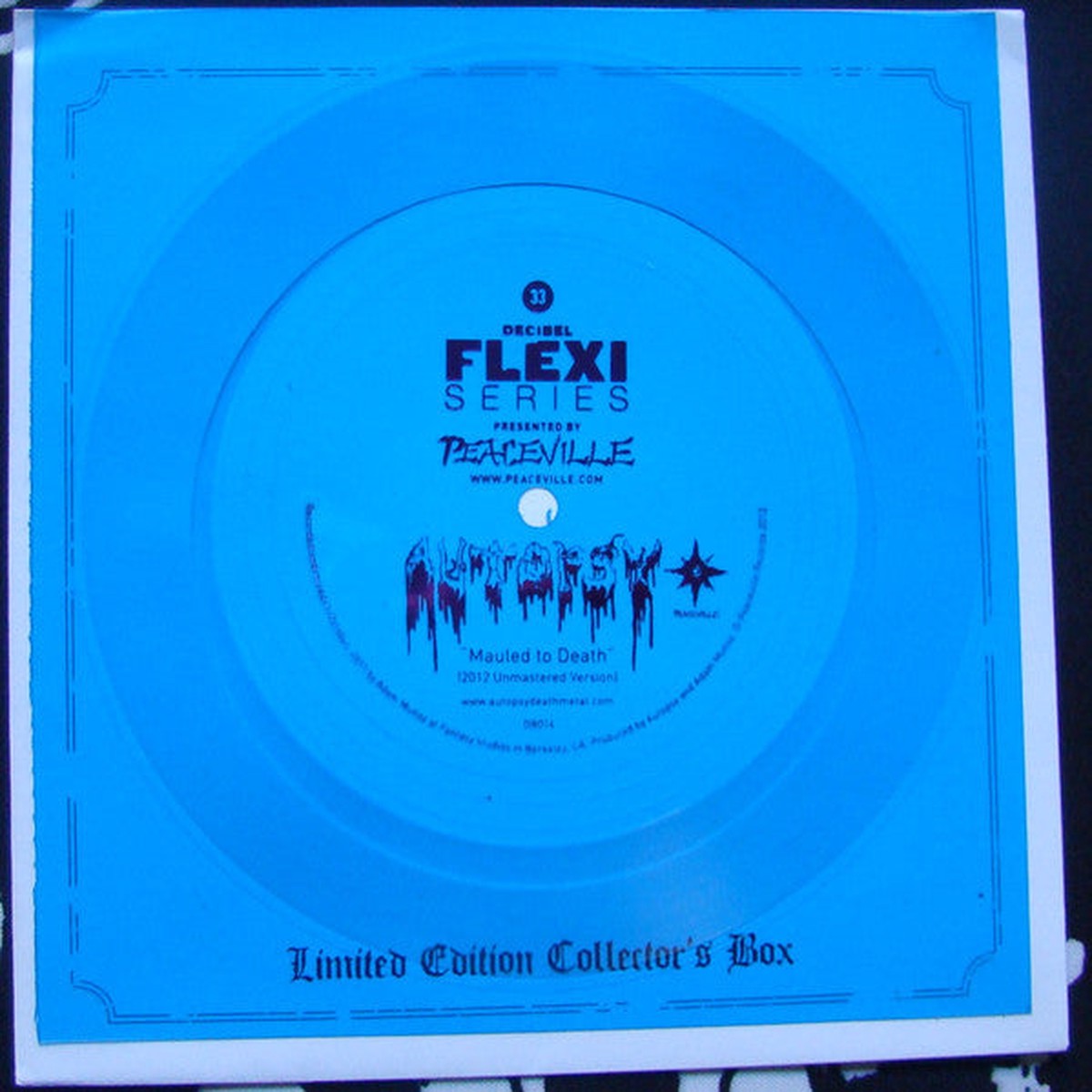 Autopsy (2) - Mauled To Death (2012 Unmastered Version) (Flexi 7 SSided Ltd Blu) - USED