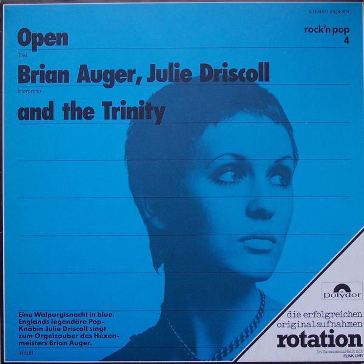 Brian Auger Julie Driscoll And The Trinity - Open (LP Album RE) - USED