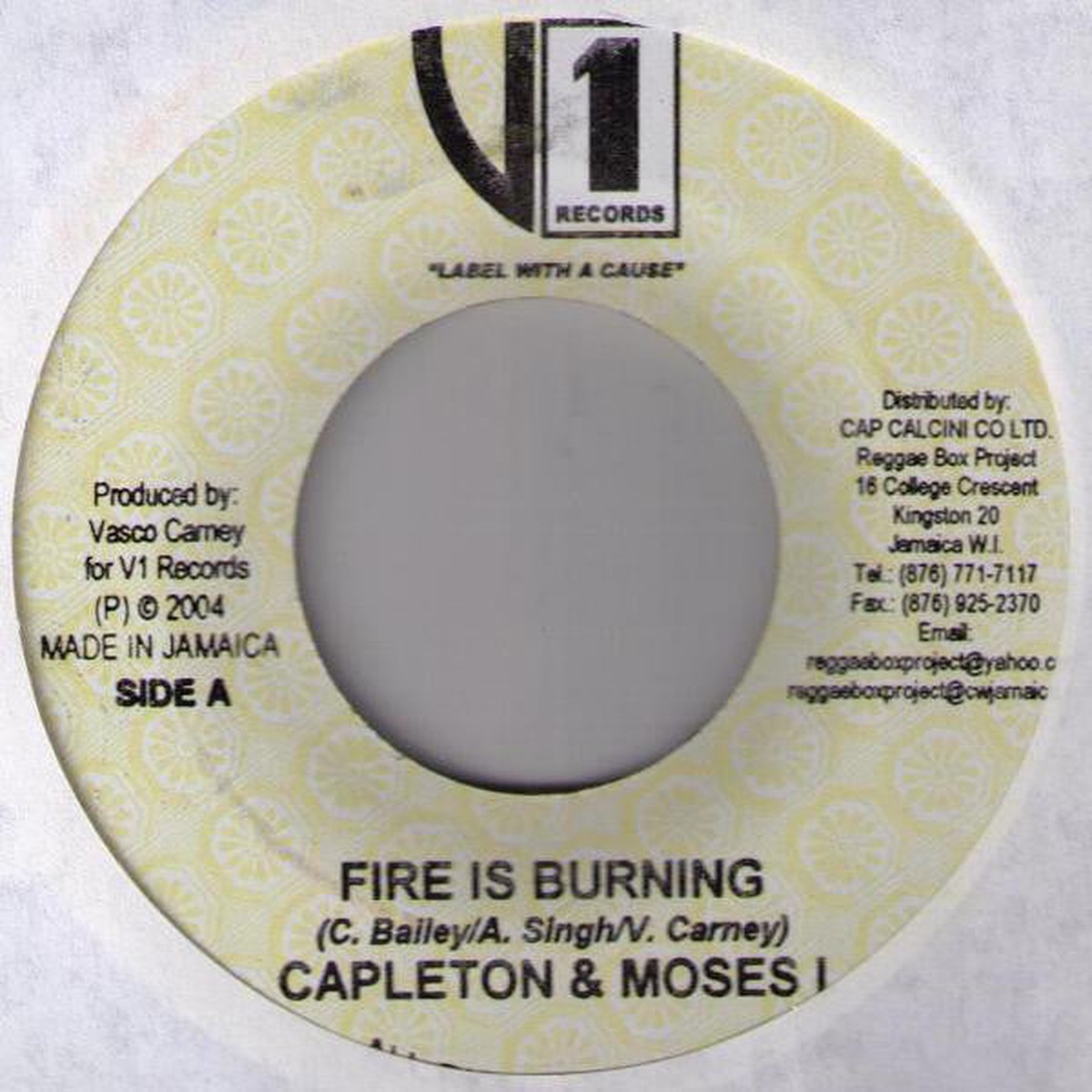 Capleton Moses I Moses I - Fire Is Burning More Than A Dream (7) - USED