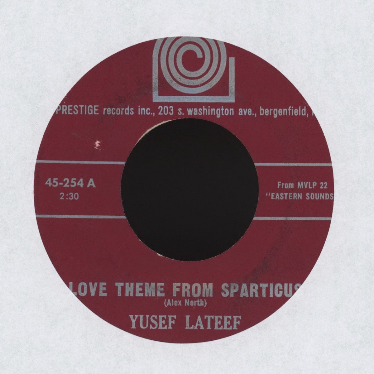 Yusef Lateef - Love Theme From Sparticus Snafu on Prestige Jazz Exotica 45