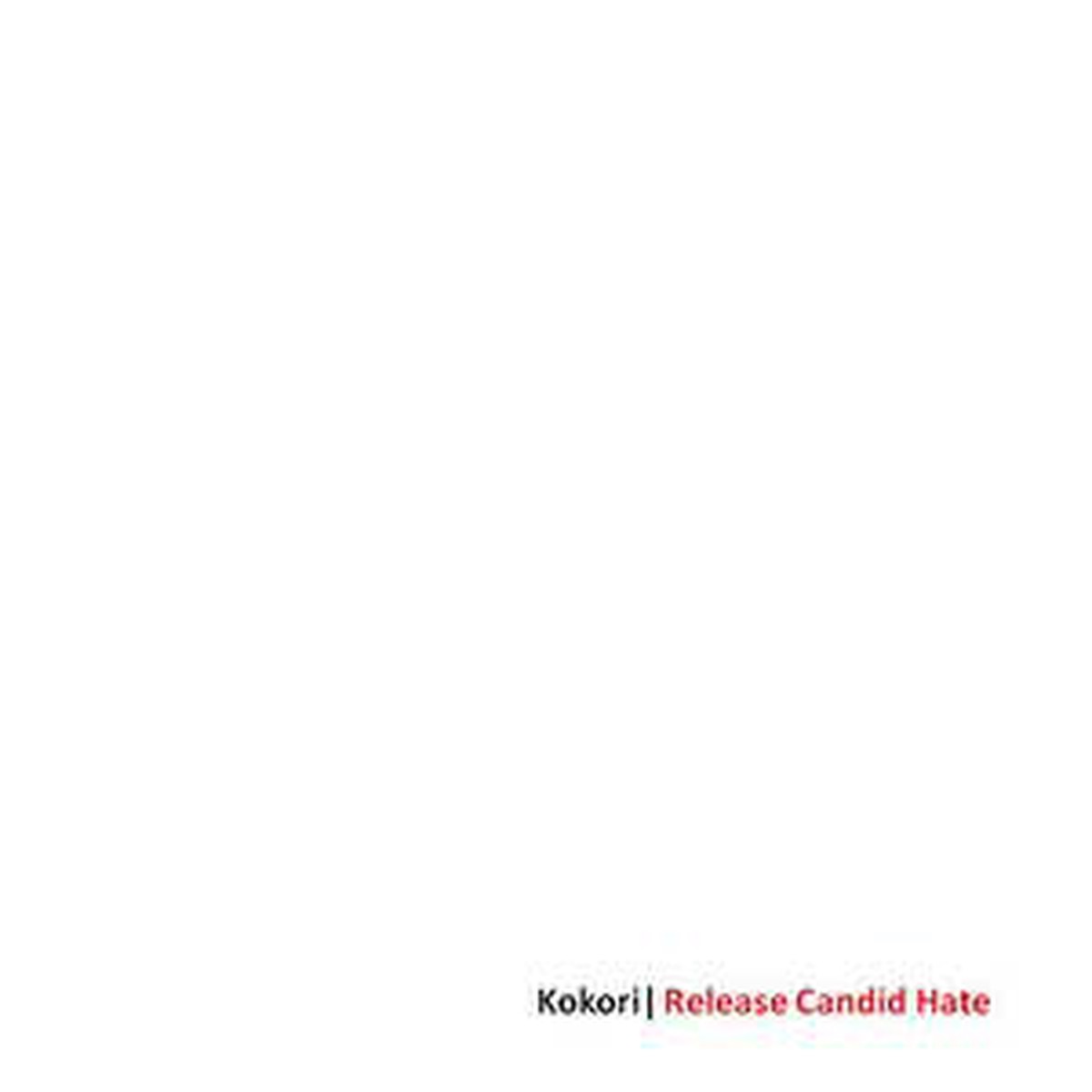 Kokori - Release Candid Hate (7 EP Ltd) - NEW