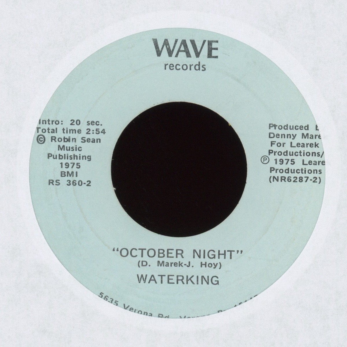 Waterking - October Night Psych Rock 45