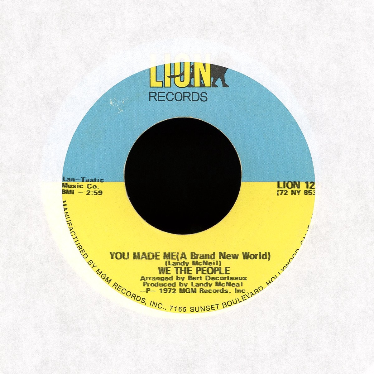 We The People - You Made Me (A Brand New World) Right Now on Lion Records Soul 45
