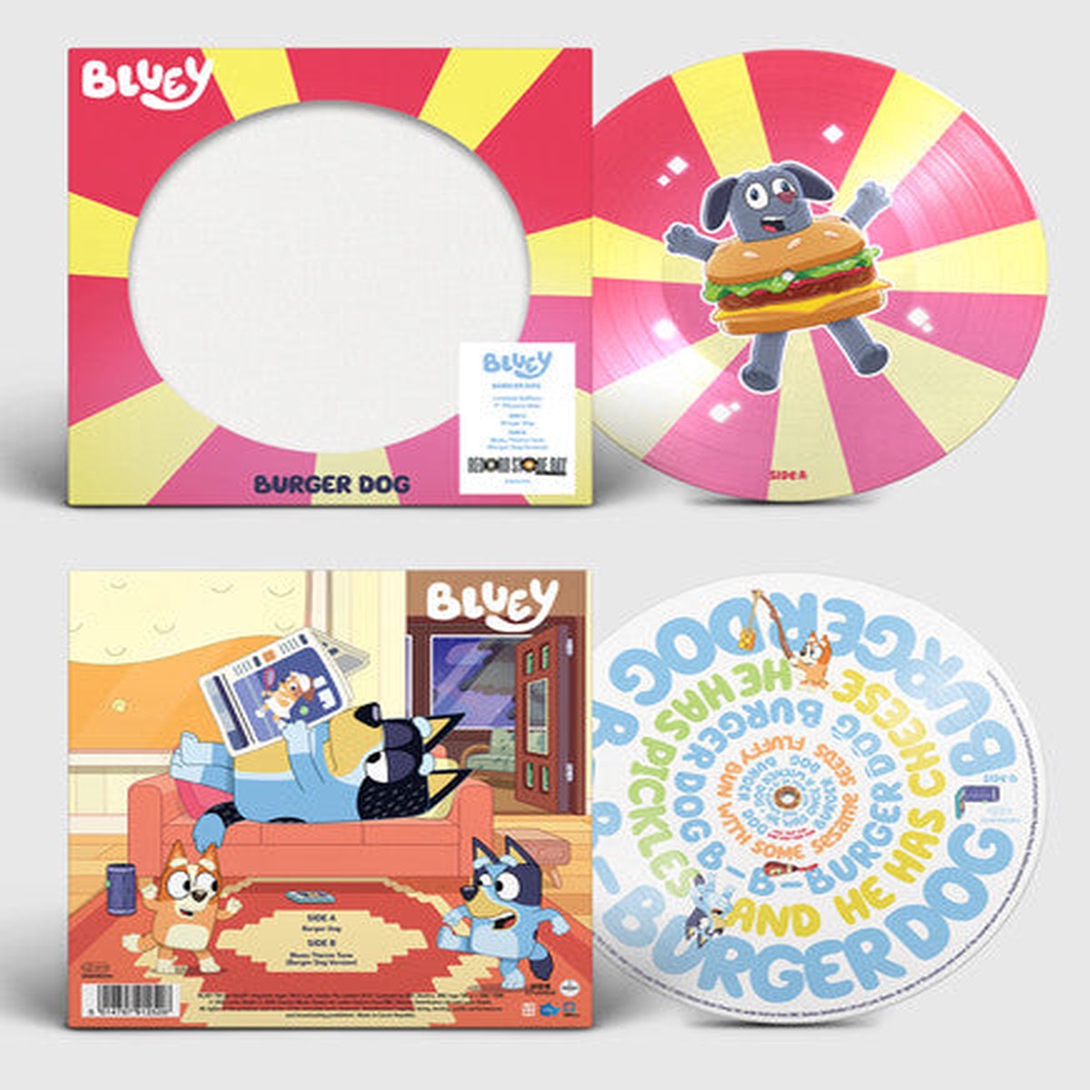 Bluey - Burger Dog Bluey Theme Tune (Burger Dog Version) 7 Picture Disc