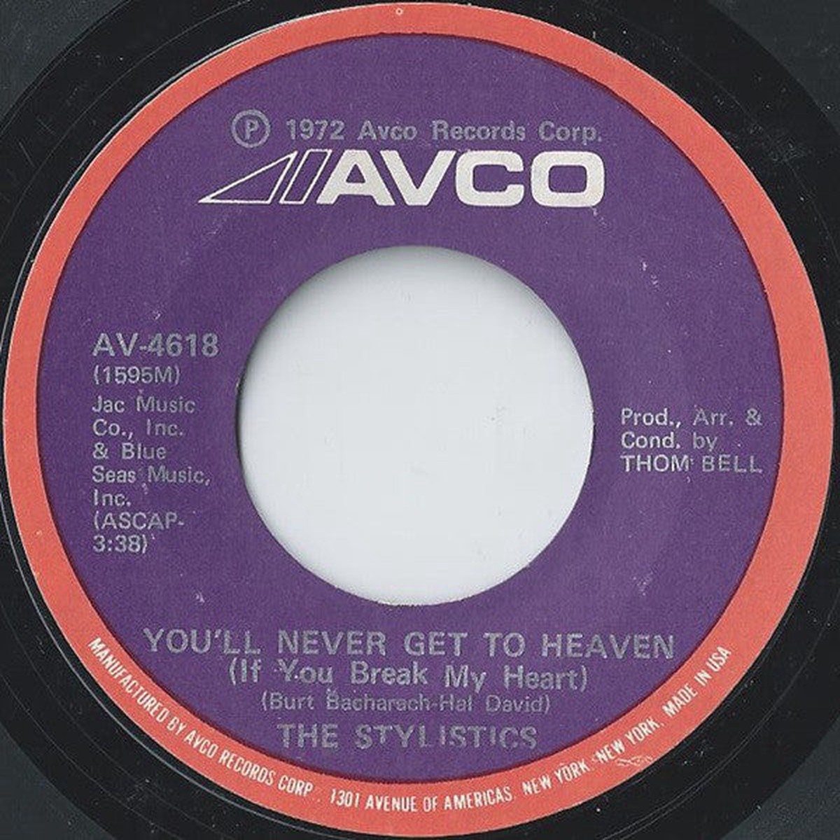 The Stylistics - Youll Never Get To Heaven (If You Break My Heart) If You Dont Watch Out (7 Single) - USED