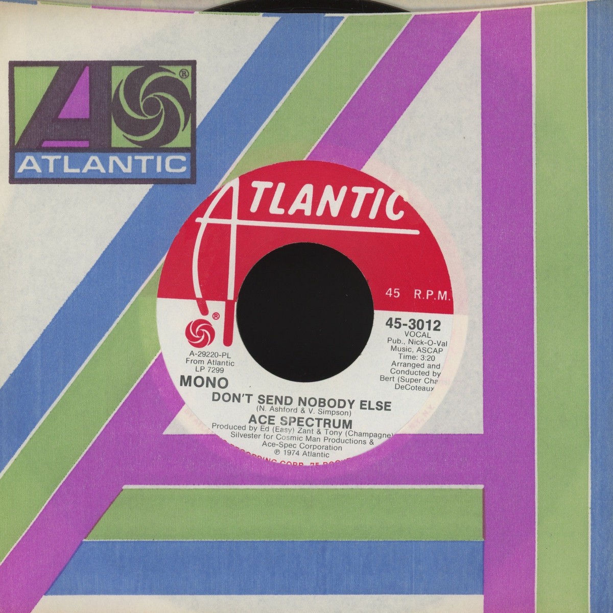 Ace Spectrum - Dont Send Nobody Else on Atlantic Promo 70s Soul 45
