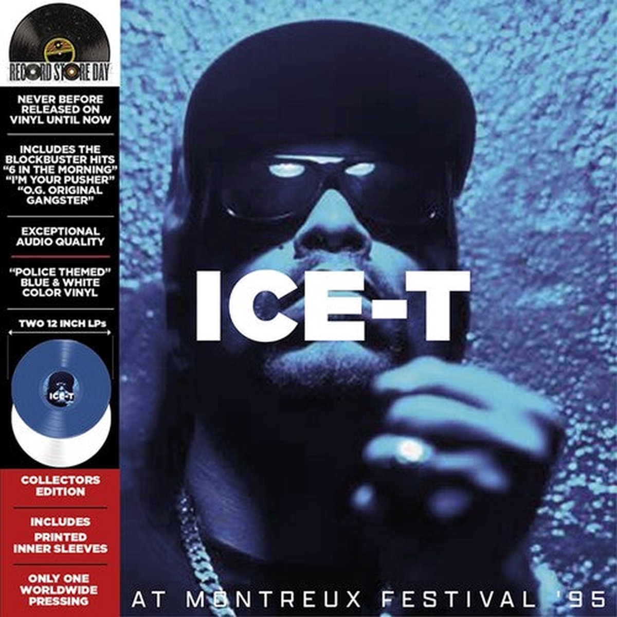 Ice-T - Live at The Miles Davis Hall - Montreux 1995 2-lp Blue White Vinyl
