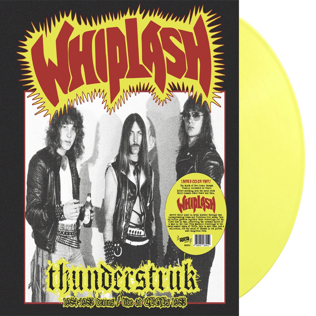 WHIPLASH - THUNDERSTRUK 1984-1985 DEMOSLIVE AT CBGBS 1983 (LP Album COLOR) - NEW