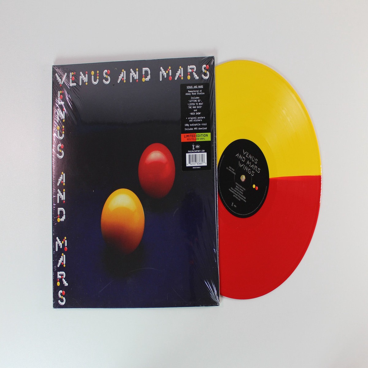 Wings - Venus And Mars on MPL Ltd YellowRed Split Vinyl Reissue