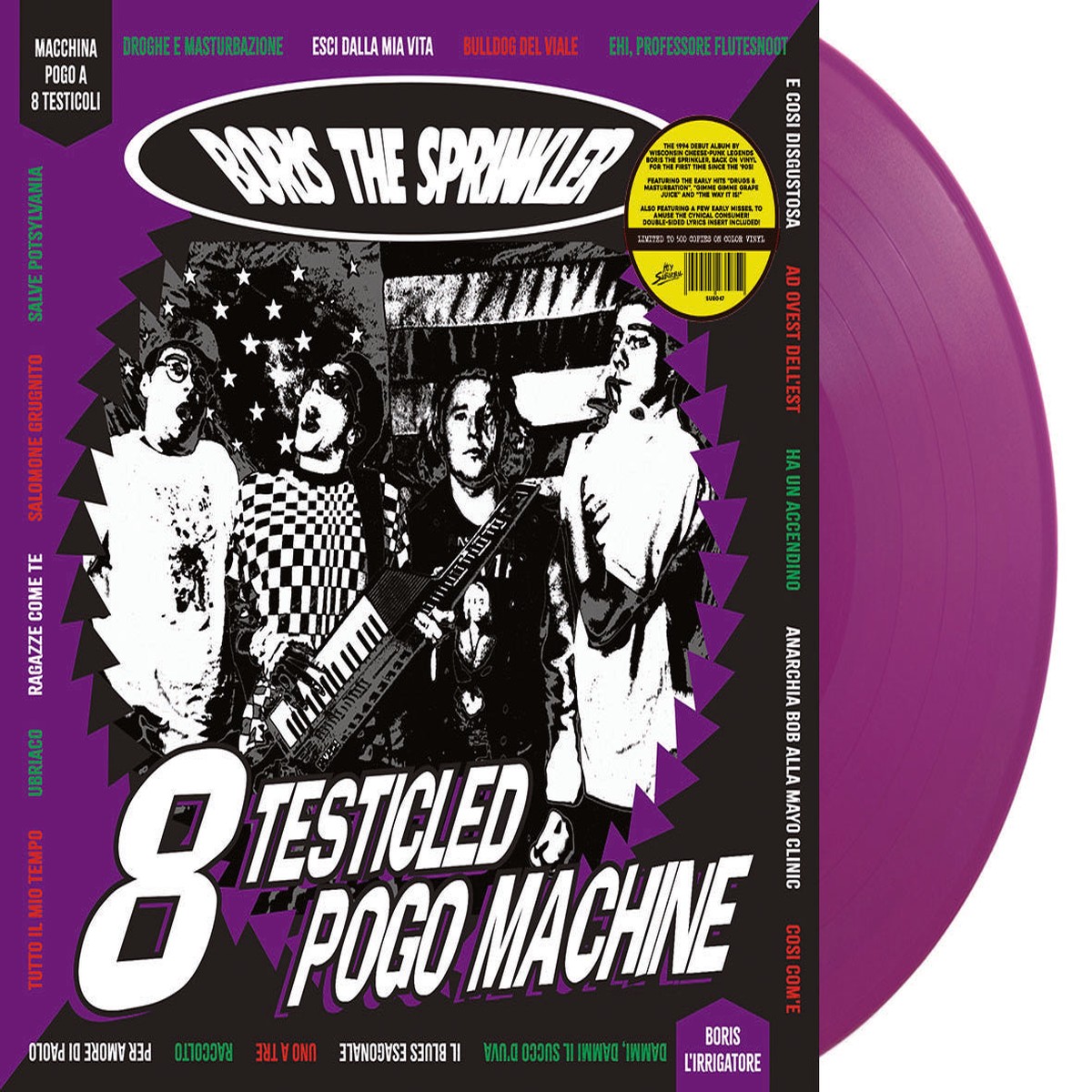BORIS THE SPRINKLER - 8 TESTICLED POGO MACHINE (LP Album RE LTD COLOR) - NEW