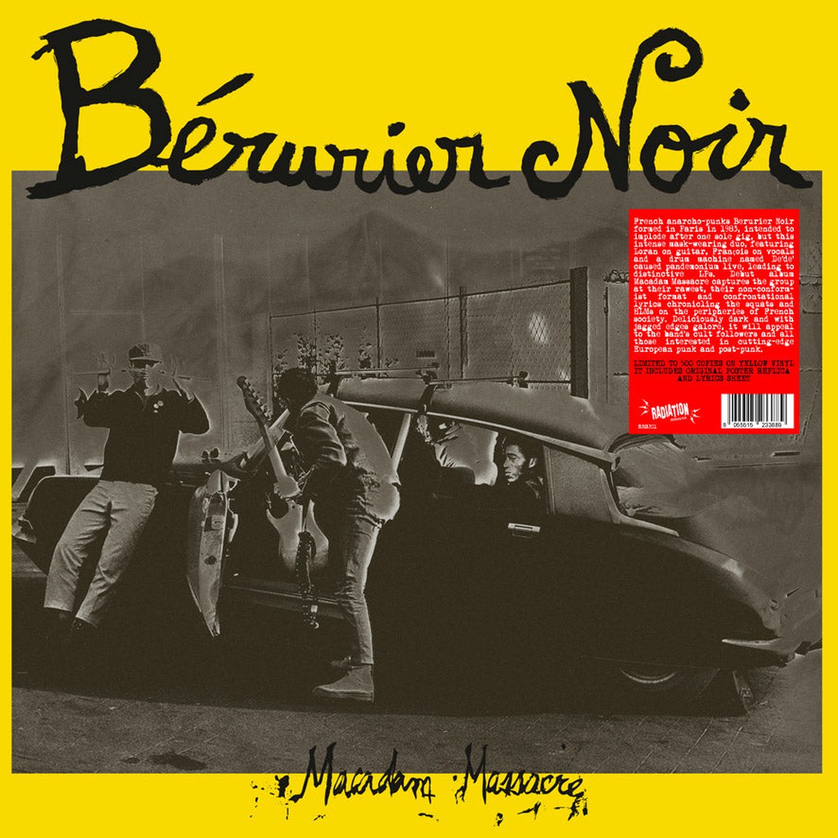 BERURIER NOIR - MACADAM MASSACRE (LP ALBUM YELLOW LTD RSD2023 RE) - NEW