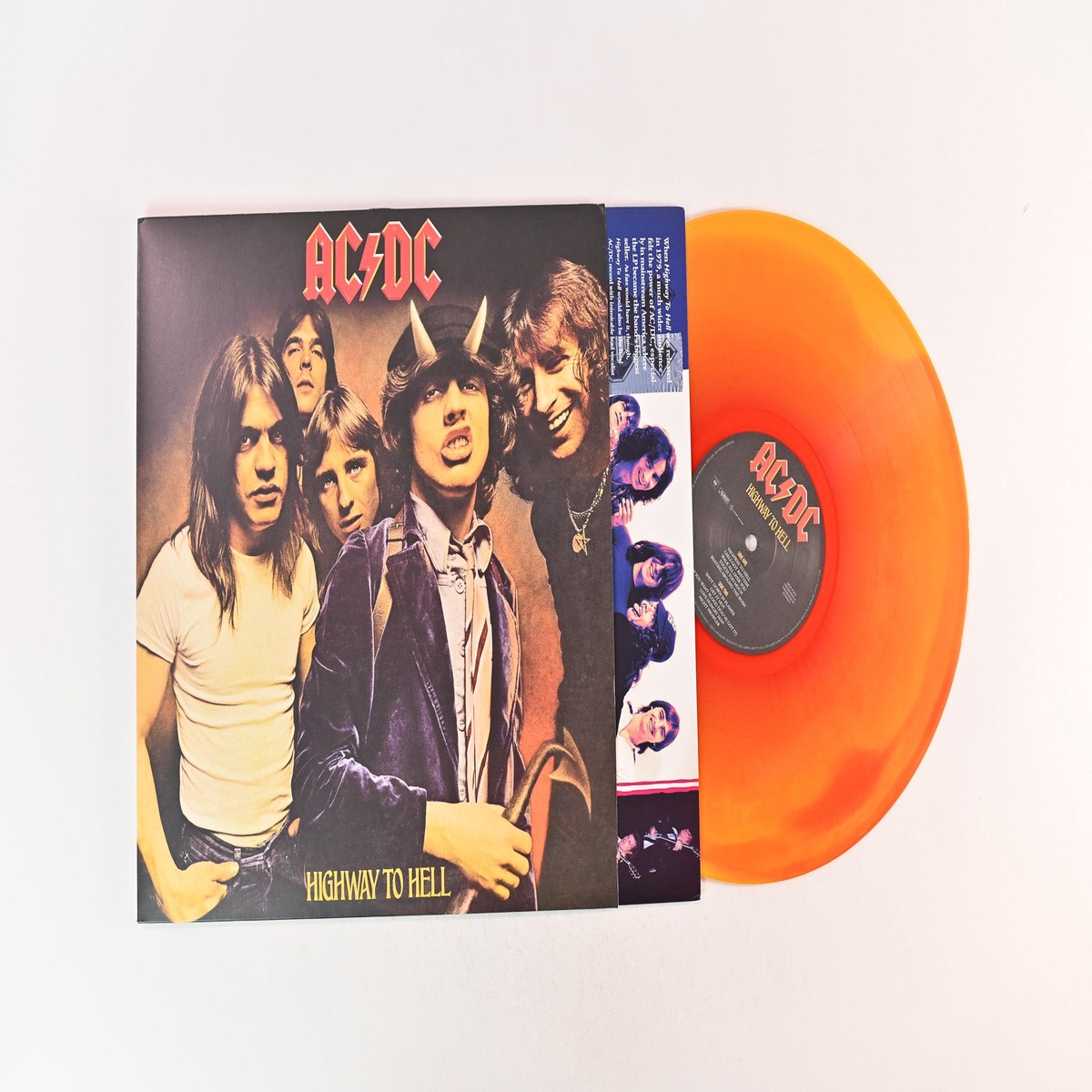 ACDC - Highway To Hell on Columbia Ltd RedOrange Merge Hellfire Vinyl Reissue