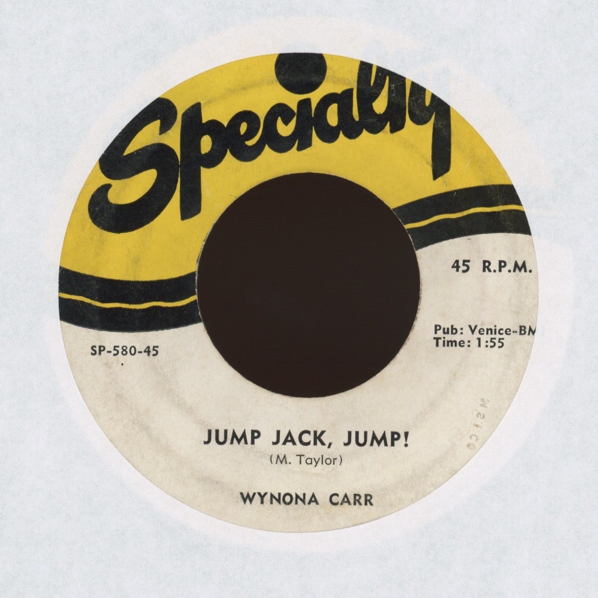 Wynona Carr - Jump Jack Jump on Specialty RB Rocker 45