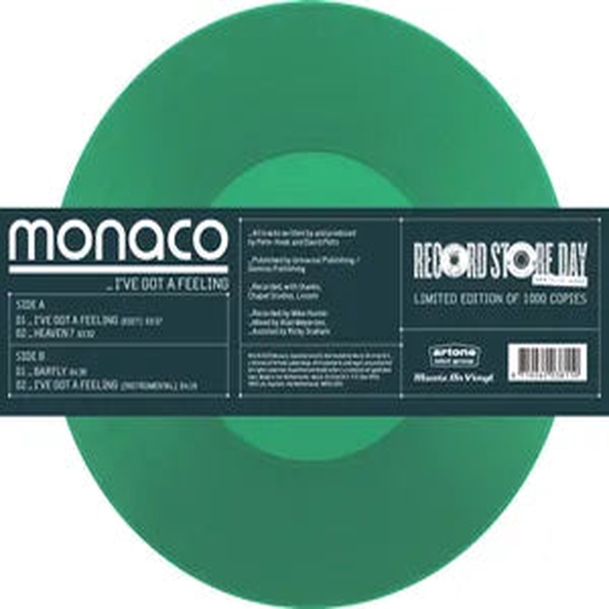 Monaco - Ive Got A Feeling 12 EP Translucent Green Vinyl Import