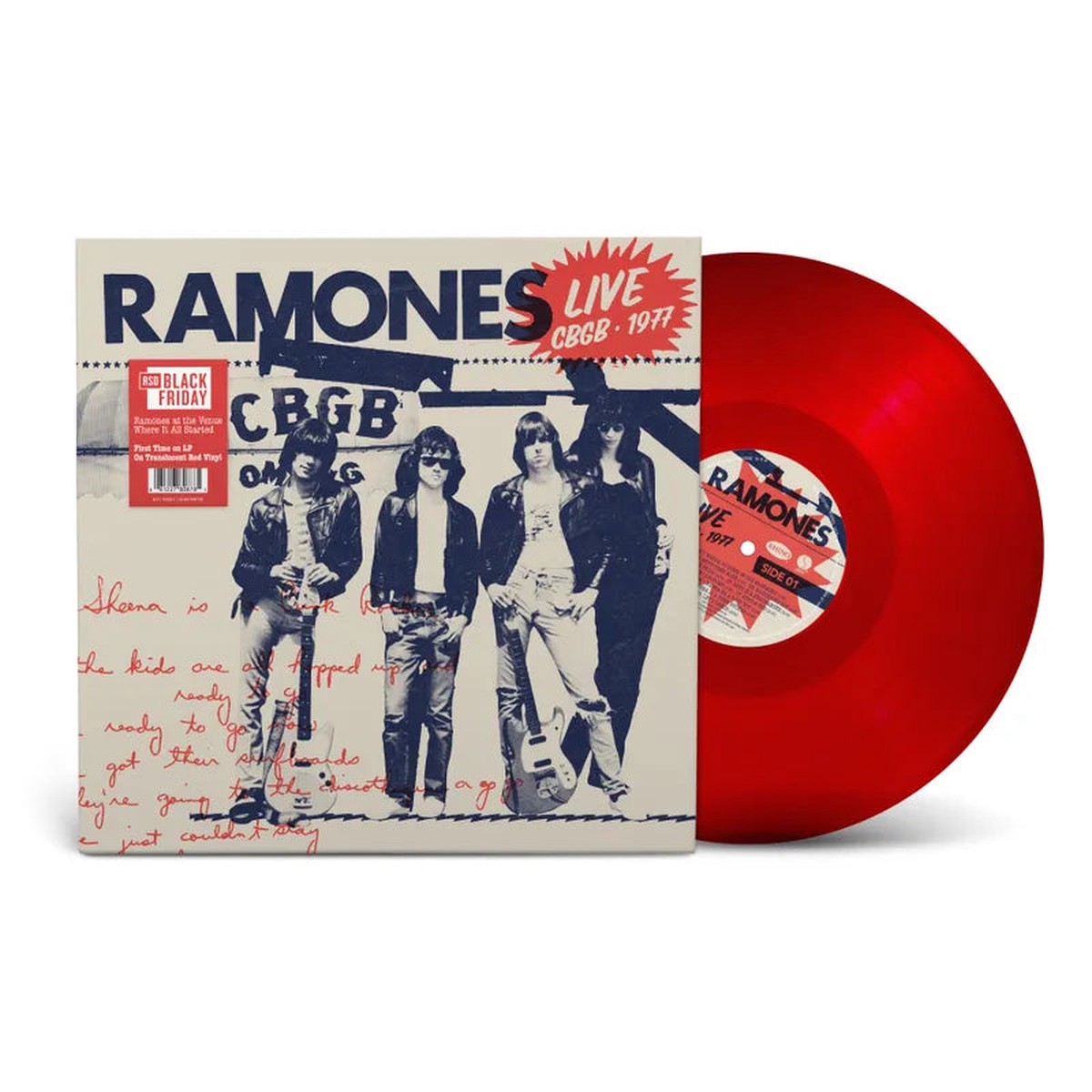 DAMAGED Ramones - Live At The CBGB 1977 Red Vinyl