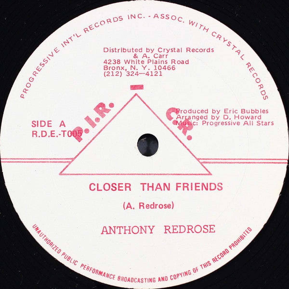 Anthony Redrose - Closer Than Friends (12) - USED