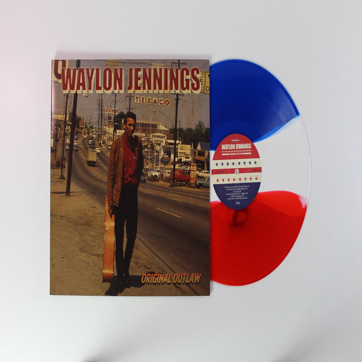 Waylon Jennings - Original Outlaw on Goldenlane Red White Blue Vinyl