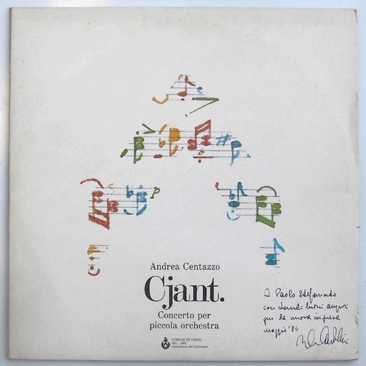 Andrea Centazzo - Cjant - Concerto Per Piccola Orchestra (2xLP Album) - USED