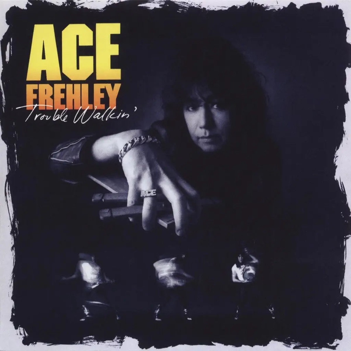 Ace Frehley - Trouble Walkin Solar Flare Red Yellow Orange Hand Poured Effect Vinyl