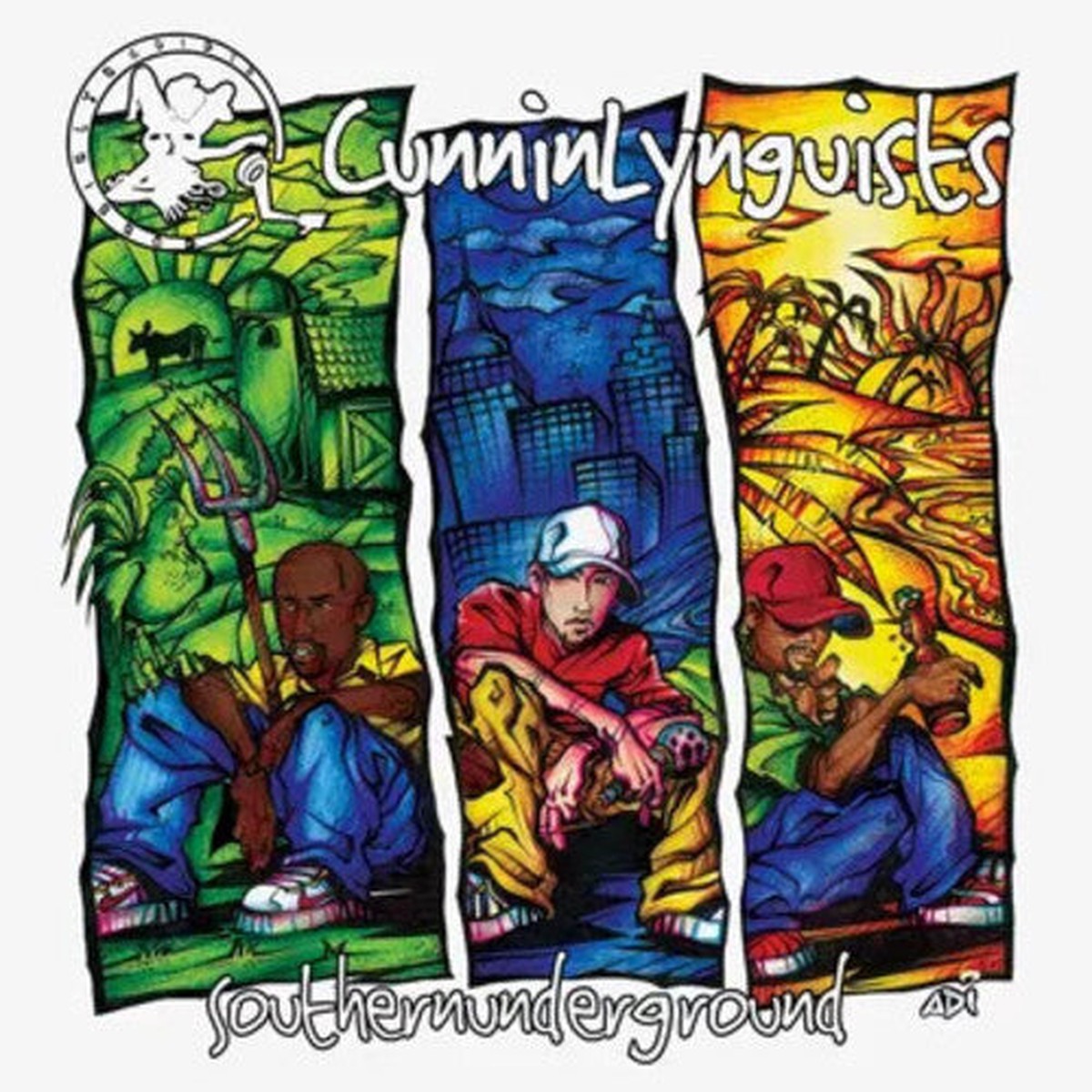 Cunninlynguists - SouthernUnderground 2-lp Translucent Green Blue Yellow Vinyl