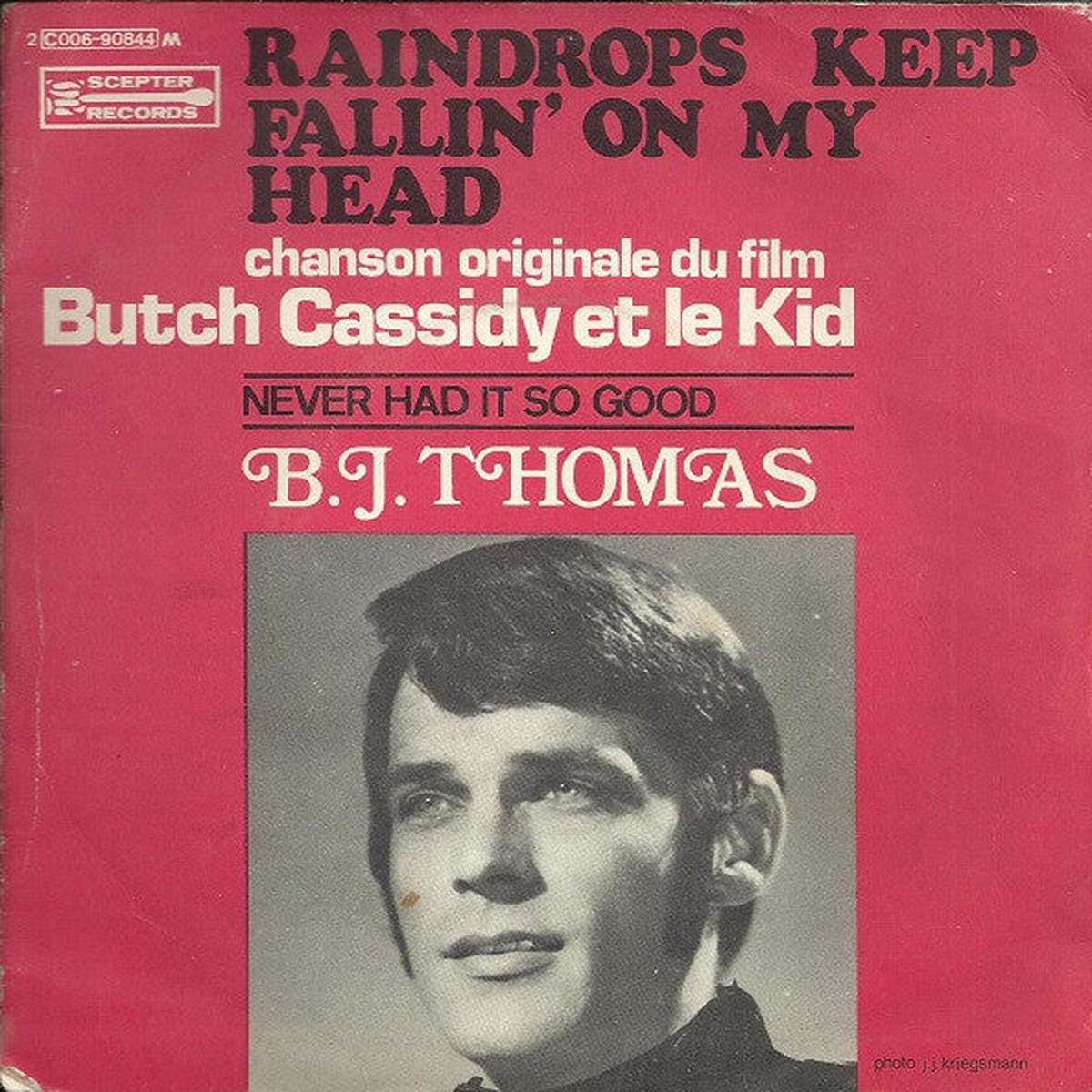 BJ Thomas - Raindrops Keep Fallin On My Head (7 Single) - USED