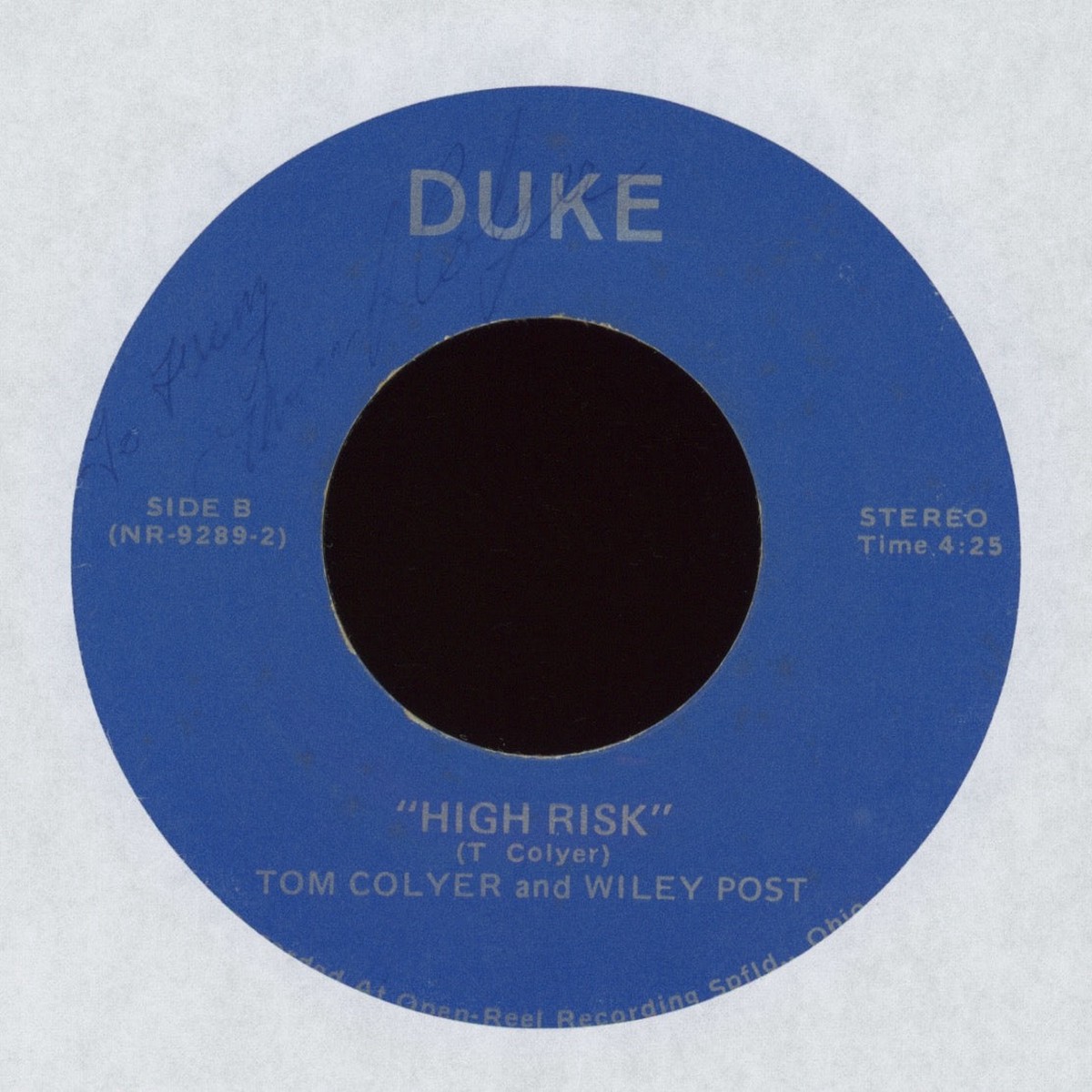Wiley Post Tom Colyer - High Risk on Duke Funk 4