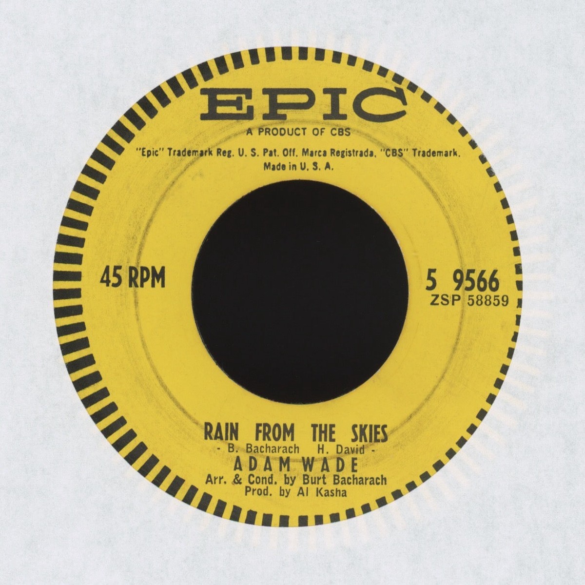 Adam Wade - Dont Let Me Cross Over on Epic Northern Soul Popcorn 45