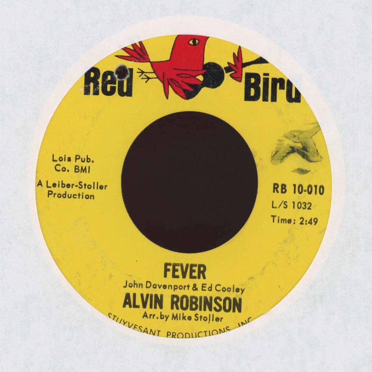 Alvin Robinson - Fever Down Home Girl on Red Bird RB Popcorn Funk 45