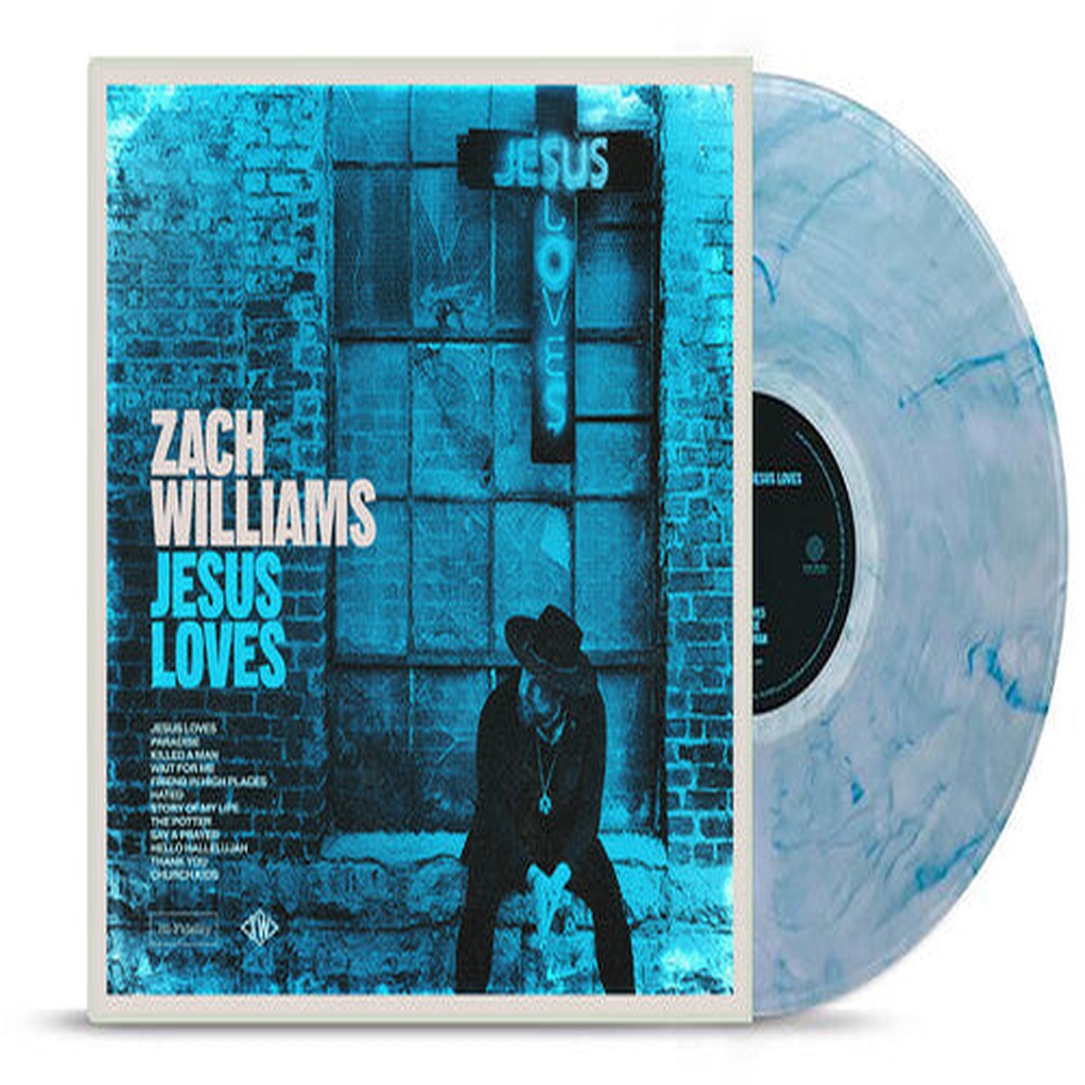Zach Williams - Jesus Loves Clear w Turquoise Swirl Vinyl