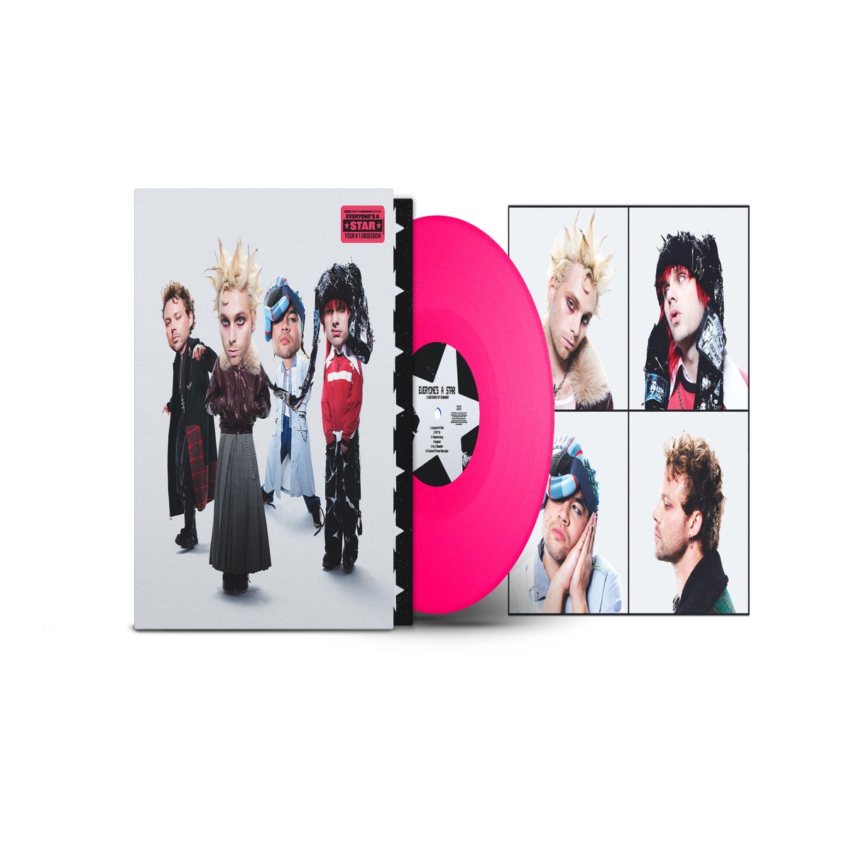 5 Seconds Of Summer - Everyones A Star Neon Pink Glitter Vinyl