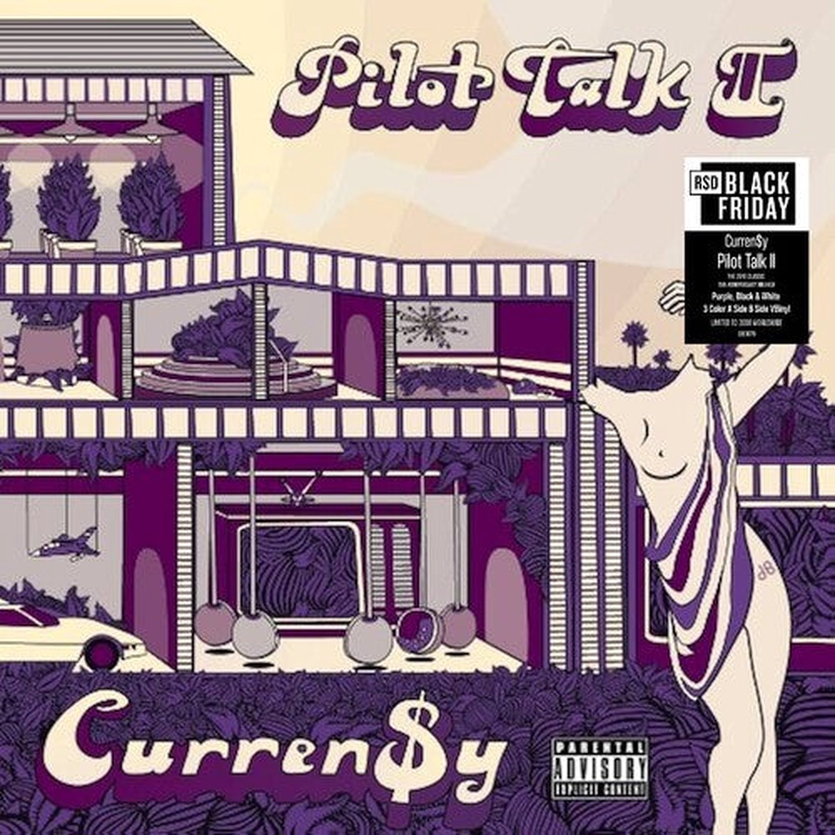 Curreny - Pilot Talk II Purple Black White Vinyl