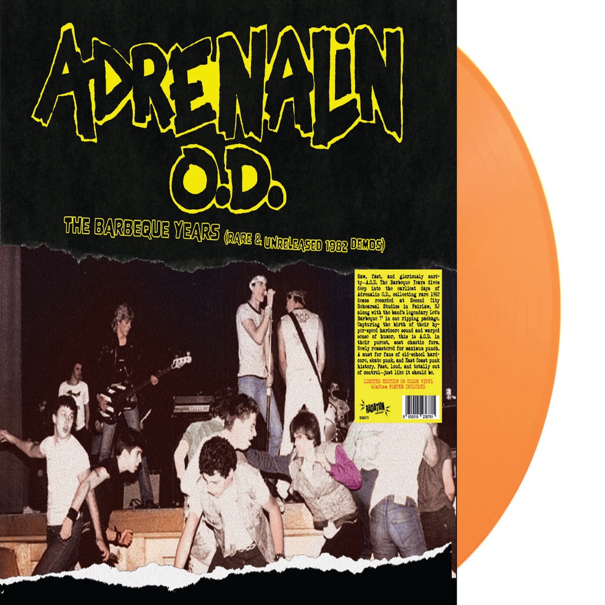 ADRENALIN OD - THE BARBEQUE YEARS (RARE UNRELEASED 1982 DEMOS)(LP Album COLOR) - NEW