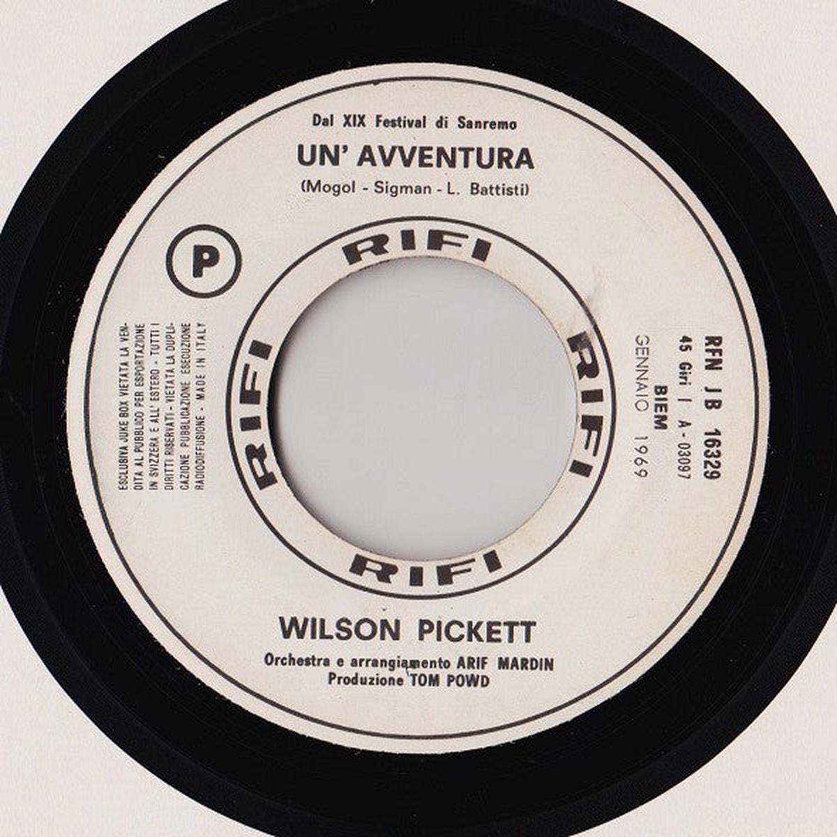 Wilson Pickett Iva Zanicchi - UnAvventura Zingara (7 Jukebox) - USED